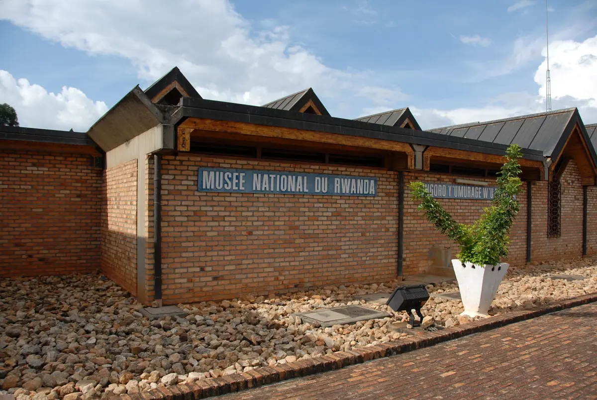 Brick entrance of the national museum in Huye