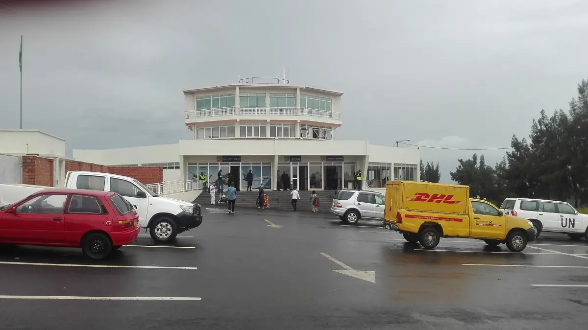 Small terminal building of Kamembe Airport near Rusizi